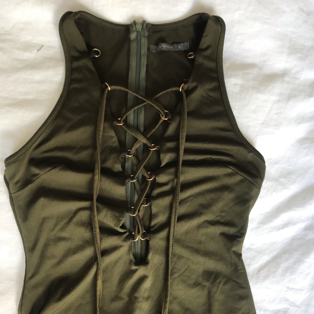 LF lace up body suit